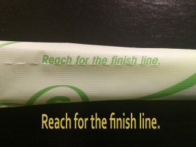reach for the finish line